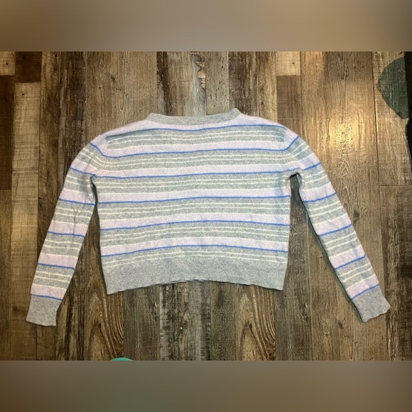 360 Cashmere Rosa V Neck Sweater in Heather Grey Multi Women’s Size Small - Picture 7 of 7